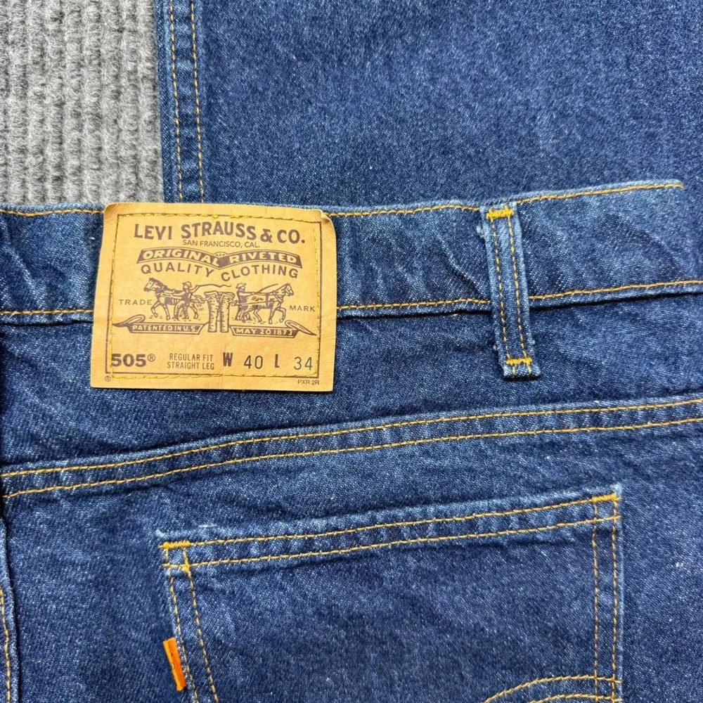 Vintage Levi's 505 40x34 Orange Tab 90s Straight Leg Jeans Regular Fit‎ Denim